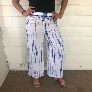 En Creme | Festival Tie Dye Wide Leg Pants Palazzo